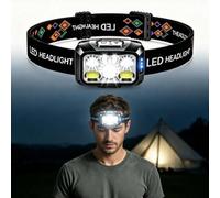 YGVQN Lampada Frontale LED 2000 Lumen, Torcia Frontale Ricaricabile con Sensore di Movimento e Luce Rossa, USB-C Ricarica Veloce, Impermeabile IPX5, per Emergenza, Soccorso e Corsa Notturna