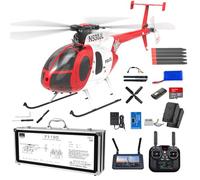 YGWXYYZJ F119S RC Helicopter for Adults 1/16 Scale 9CH Remote Control Helicopter with Optical Flow, Dual Brushless Coaxial Motors 2 LiPo Battery Simulation Plane Hobby Grade Model(Red,With camera)