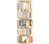 YGYQZ Libreria girevole in legno di pino scaffale girevole per bambini a 5 piani Libreria rotonda in legno 360 display mensola stretta organizzatore per bambini e adulti