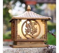 YGZPALH Lampada Da Esterno In Bronzo Rustico Per Villa In Stile Cinese, Impermeabile, Con 1 Faro, Per Recinzione Esterna, Patio, Esterno, Lampada Da Esterno Per Portico, Giardino Industriale