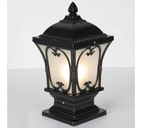 YGZPALH Lampada Da Esterno Per Palo, Classica, Nera, Da Giardino, Lanterna Impermeabile IP54, Lampada Da Esterno Per Palo, Illuminazione A Piedistallo Per Recinzione, 110 V, Cablata, Per Giardino