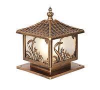 YGZPALH Lampada Da Esterno Quadrata, Moderna Illuminazione Da Cortile, Luci A Colonna In Alluminio IP54 Impermeabili Con Paralume In Vetro Trasparente, Luce Decorativa Esterna Per Patio, Terrazza