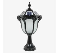 YGZPALH Lanterna Solare A LED Per Esterni, Lanterna Rossa Con Base Di Montaggio Su Molo, Lampada Da Palo In Alluminio, Luci Da Palo Impermeabili Cablate, Apparecchio Per Esterni Per Recinzione