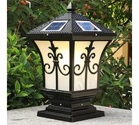 YGZPALH Luci Da Esterno Cinesi Con Testa A Palo, Lanterna In Alluminio Pressofuso Impermeabile IP54 Da 20,4", Luce Solare Esterna A Colonna, Interruttore Automatico Per Infissi Da Giardino, Cortili