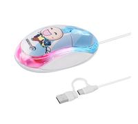 YHAILI 2 In 1 Filo 1000DPI USB C Tipo C 7 LED Retroilluminazione Filo Per PC Portatile