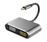 YHAILI Docking station USB C 2/4 in 1 USB C Docking Station Due 4K 60Hz 30Hz Adattatore con Hub USB3.0 per Laptop