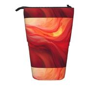 YHBLYKXP Astuccio verticale retrattile con stampa Red Paint Art1, adatto per viaggi in ufficio e trasporto quotidiano