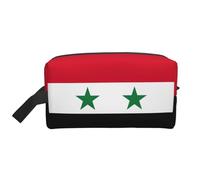 YHBLYKXP Bandiera della Repubblica Araba Siriana stampa Grande capacità viaggio toelettatura borsa di immagazzinamento, borsa portatile di trucco, borsa di immagazzinaggio quotidiana