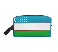 YHBLYKXP Bandiera della Repubblica di Uzbekistan stampa Grande capacità viaggio toelettatura borsa di immagazzinaggio, borsa portatile di trucco, borsa di stoccaggio quotidiana