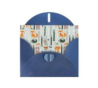 YHBLYKXP Biglietti di auguri per le vacanze, eleganti biglietti di ringraziamento per feste e occasioni festive, con grazioso orsetto volpe e albero di uccello
