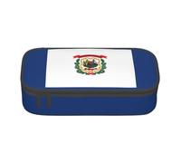 YHBLYKXP Borsa portaoggetti da viaggio con bandiera del West Virginia con stampa di bandiera dello Stato della Virginia, borsa per il trucco, organizer da scrivania, Nero, One Size, Conciso