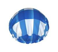 YHBLYKXP cappuccio regolabile di doccia di doppio strato della stampa di progettazione della bandiera del porto, cuffia da doccia riutilizzabile del salone della