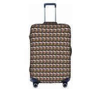 YHBLYKXP Copertura per valigia, con stampa di funghi selvatici, custodia protettiva elasticizzata, adatta per valigie da 45,7 a 81,3 cm, bianco, Large