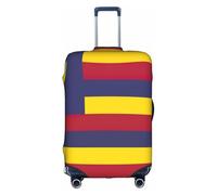 YHBLYKXP Copertura per valigie con stampa bandiera del Regno delle Hawaii, custodia protettiva elasticizzata, adatta per valigie da 45,7 a 81,3 cm, bianco, Large