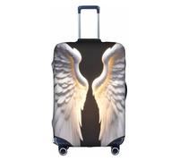 YHBLYKXP Copertura per valigie con stampa di ali d'angelo, protezione elasticizzata per valigie da 45,7-81,3 cm, bianco, S