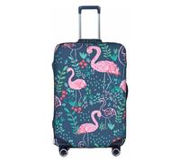 YHBLYKXP Copertura per valigie con stampa di cigni floreali, protezione elasticizzata per valigie da 45,7 a 81,3 cm, bianco, Medium