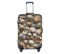 YHBLYKXP Copertura per valigie con stampa di conchiglie, protezione elasticizzata per valigie da 45,7 a 81,3 cm, bianco, X-Large