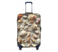 YHBLYKXP Copertura per valigie con stampa di conchiglie, protezione elasticizzata per valigie da 45,7 a 81,3 cm, bianco, M