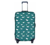 YHBLYKXP Copertura per valigie con stampa di simpatici cigni, protezione elasticizzata per valigie da 45,7 a 81,3 cm, bianco, X-Large
