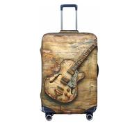 YHBLYKXP Copertura per valigie con stampa di una bella chitarra, protezione per valigie, custodia protettiva elasticizzata, adatta per valigie da 45,7 a 81,3 cm, bianco, Medium