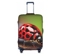 YHBLYKXP Custodia protettiva per trolley con stampa di coccinelle rosse, alla moda, con cerniera nascosta, bianco, X-Large