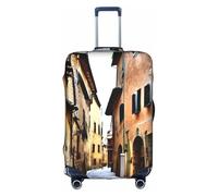 YHBLYKXP Custodia protettiva per trolley con stampa italia toscana, protezione per valigie alla moda, cerniera nascosta, bianco, Large
