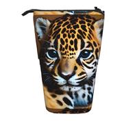 YHBLYKXP Cute Baby Jaguar 1 stampa verticale astuccio retrattile, borsa portaoggetti, adatto per viaggi in ufficio e trasporto quotidiano