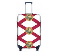 YHBLYKXP Florida State Flag Print Copertura per valigia, protezione per valigie elasticizzata, adatta per valigie da 45,7 a 81,3 cm, bianco, Large