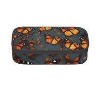 YHBLYKXP Heaps of Orange Monarch Butterflies print Large Capacity Storage Bag Travel Office Supplies Box, Makeup Bag, Desk Organizer con