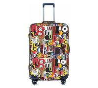 YHBLYKXP Lettera e numero stampa Trolley custodia protettiva, moda valigia Protector Fits, cerniera nascosta, bianco, X-Large