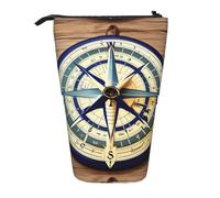 YHBLYKXP Maritime Sailboat Compass stampa verticale astuccio retrattile, borsa portaoggetti, adatto per viaggi in ufficio e trasporto quotidiano