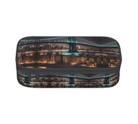 YHBLYKXP New York Manhattan Bridge Night stampa grande capacità borsa portaoggetti da viaggio forniture per ufficio scatola, borsa per trucco, organizer da scrivania con