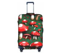 YHBLYKXP Red Cap - Copertura per bagagli, con stampa di funghi, protezione per valigie elasticizzata, adatta per valigie da 45,7 a 81,3 cm, bianco, M
