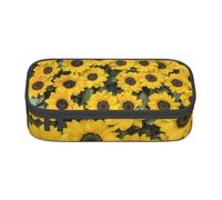 YHBLYKXP Simpatico girasole stampato grande capacità scatola ufficio, cancelleria organizzatore ufficio cosmetico borsa, Nero , Taglia unica, floreale
