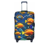YHBLYKXP The Underwater World Tropical Fish stampa Trolley custodia protettiva per valigia, alla moda, con cerniera nascosta, bianco, Small