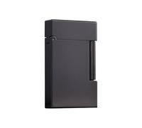 YHBNJIGW Accendino a butano in Ottone lucidato Fatto a Mano, Elegante e Semplice, tonalità Acciaio nitida, accensione a Scorrimento Laterale, Ricaricabile, Adatto for Collezione/Lavoro/Regalo(Black)