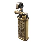 YHBNJIGW Accendino a Cherosene Vintage con Braccio di Sollevamento in Metallo, Accendino Portatile Fatto a Mano, accensione a Scorrimento Laterale, Un Ottimo Regalo for Uomini, Padri o mariti(Brass)