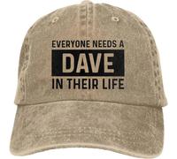 YHCIREB Berretto da Baseball Divertente, Tutti Hanno Bisogno di Un Dave nella Loro Vita, per Donna, Cappello Grafico