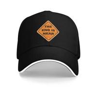 YHCIREB Cappellino da Baseball The End Is Near Gentleman Fishing Nero Cappello da Uomo e da Donna