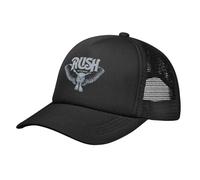 YHCIREB Cappellino da Baseball Unisex Rush Band Fly By Night Trucker, Popolare Berretto da Golf Regolabile con Snapback in Rete di Alta qualità