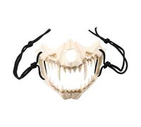 YhD767 YhD767 - Statuetta in stile giapponese con osso e animale regolabile, per feste cosplay (12 x 13 x 5 cm), colore: bianco, 13 x 12 x 6 cm