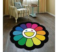 YHDCL Tappetino per sedia Takashi Murakami Girasole Cool Floor Carpet Room Zerbino antiscivolo (60 cm x 60 cm, 3#)