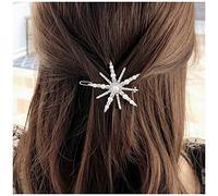 Yheakne Boho Cristallo Stella Capelli Clip Pin Strass Perla Vintage Capelli Pin Oro Strass Fermagli Decorativi Bobby Pin Brillare Accessori Per Capelli Matrimonio Per Le Donne E Le Ragazze (argento)