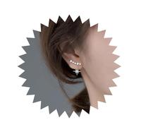 Yheakne Boho Cristallo Stella Scalatore Orecchini Argento Stella Goccia Orecchini Vintage Cz Stella Penzolante Orecchini Strass Scintillante Strisciante Gioielli Per Le Donne E Le Ragazze