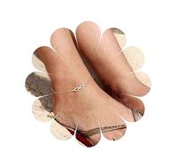 Yheakne Boho Infinito Cavigliera Cristallo 8 Forma Cavigliera Braccialetto Minimo Argento Strass Cavigliere Personlizzato Piede Catena Gioielli Per Le Donne E Le Ragazze