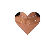 Yheakne Boho Layered Star Choker, collana girocollo con micro pave Sun Velvet Choker collana corta multi strato vintage collana collana collana collana gioielli per donne e ragazze