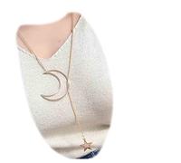 Yheakne Boho Moon Star Lariat Y Collana Lunga Oro Luna Girocollo Stella Ciondolo Minimalista Gioielli per Donne e Ragazze
