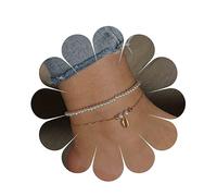 Yheakne Boho Stratificato Perla Cavigliera Oro Conchiglia Braccialetto Cavigliere Vintage Cowrie Catena Estate Spiaggia Piede Catena Gioielli Per Le Donne E Le Ragazze 2pcs