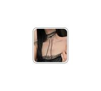 Yheakne Collana girocollo vintage in pizzo nero lunga collana fiocco fiocco nero Bow Tie Up Collane pizzo tatuaggio collare collane gioielli per le donne, Zinco