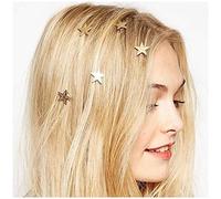Yheakne Fermagli per capelli a spirale per capelli in stile bohémien, a spirale, dorati, a forma di stella, accessori decorativi per capelli per donne e ragazze, 5 pezzi (stella)